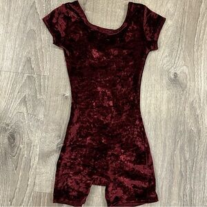 Gymnastics ~ Velvet Burgundy Kids One Piece Bodysuit